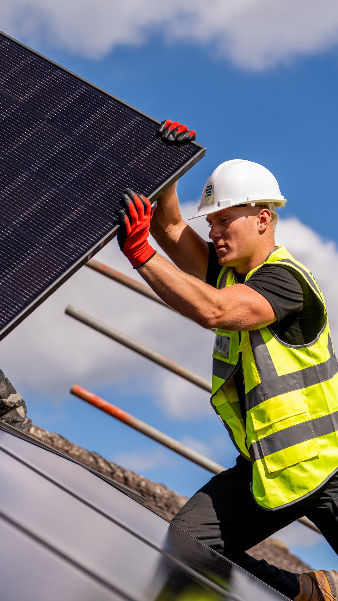 Pro-Fit installers working on a domestic pitched roof installation